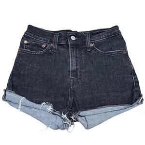 Levi’s Women’s High Rise Shorts, Black, Size 25